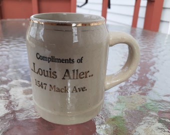 German Creme Pottery Mug Louis Aller..