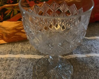 EAPG Diamond & Fan Pattern 6” Goblet