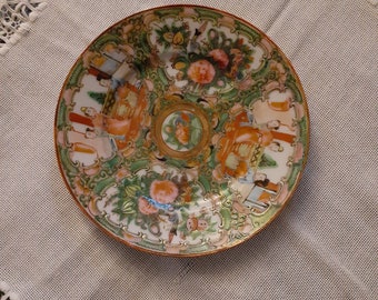 Antique 19th C. Rose Medallion Plate