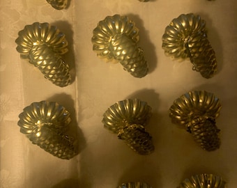 12 vintage German clip candle holders