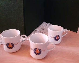 Three 1987 America's Cup Taster's Choice Mugs