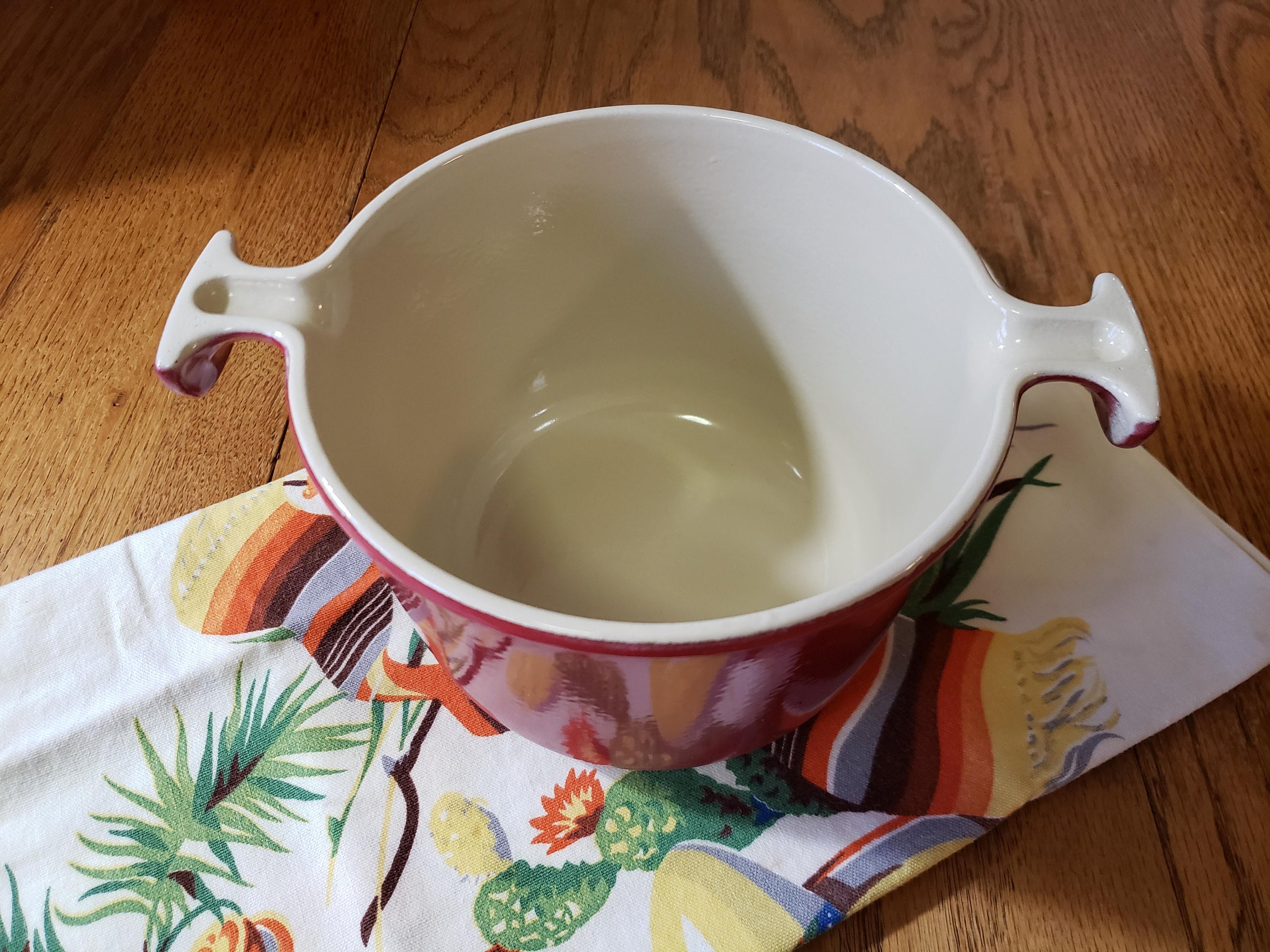 LE CREUSET Grande Cocotte En Fonte Ovale Vintage ENZO MARI La Mama