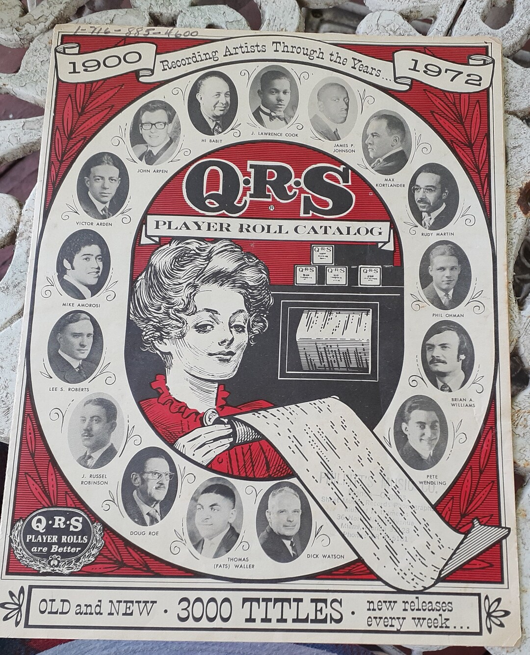QRS Player Roll Catalog 1900 to 1972 Etsy