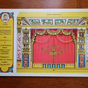 1972 The Victoria Original Pollack&#39;s Toy Theatre - Cinderella, & RL Stevenson&#39;s Essay