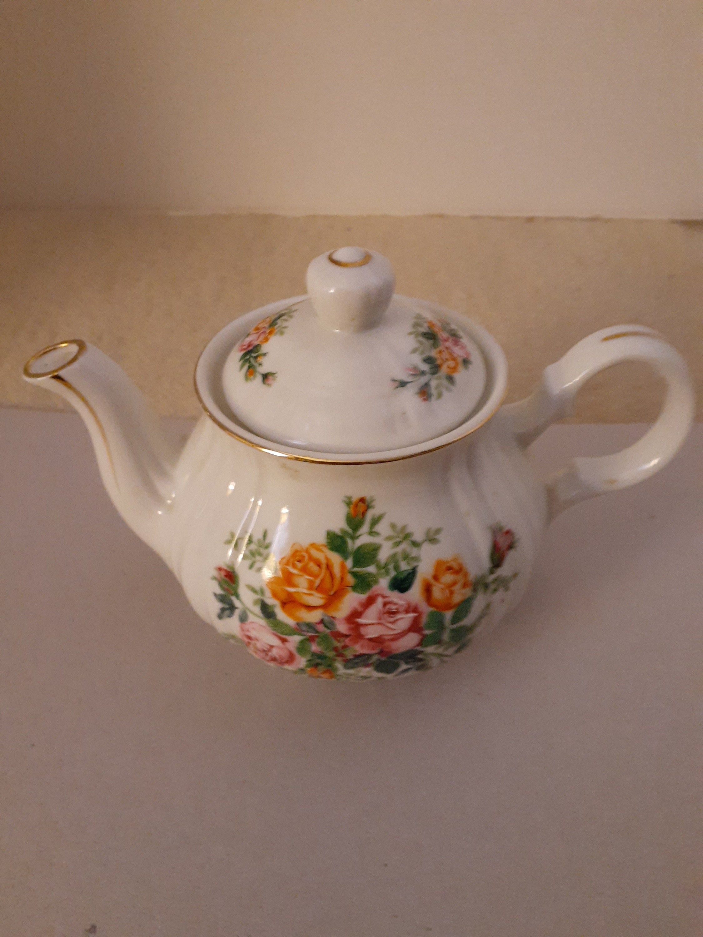 Robinson Design Group 1989 Floral Teapot Etsy
