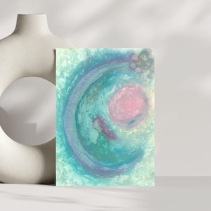 Mondgöttin | Göttlich weiblich |  Mond Kunst |  Mondgöttin Fantasie Kunst | Göttin Kunst | spirituelle Kunst | Heilende Zeichnung