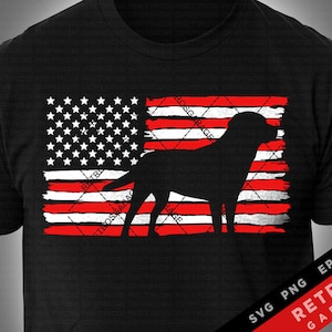 Labrador USA Flag SVG PNG: Dog Cut File Design (Digital Download)