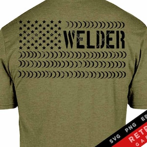 Welder USA Flag SVG PNG: Patriotic Welding Pattern (Digital Download)