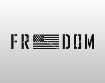 Freedom USA Flag SVG PNG: Patriotic 2nd Amendment Design (Digital Download)