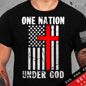 One Nation Under God SVG: Patriotic USA Design (Digital Download)