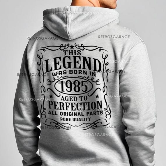 1985 Birthday Legend SVG PNG: Vintage Aged Perfection (digital