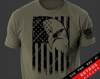 Eagle Flag SVG: Patriotic USA Print Design (Digital Download)