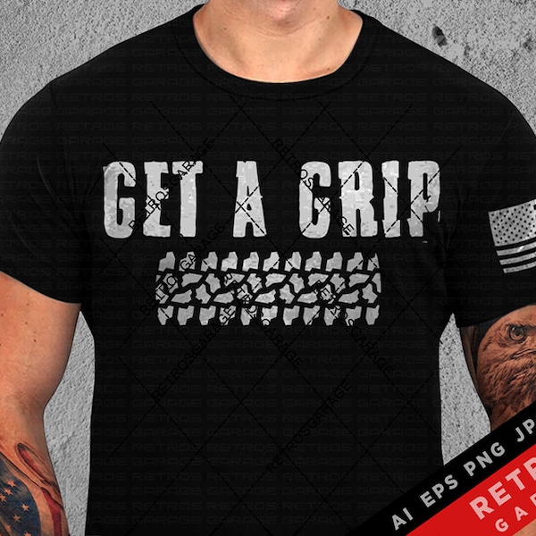 Get A Grip Offroad Lover USA PNG AI Off road Vehicle america Tshirt offroad 4x4 Print Design eps Sublimation Download