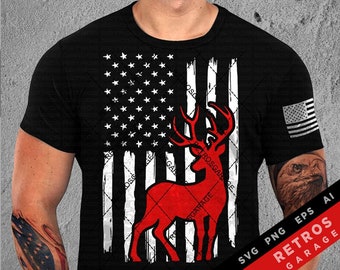 Usa Flag Deer SVG PNG Flag Hunting Second Amendment Sublimation Patriotic Print Design America EPS Usa Freedom Heat Press