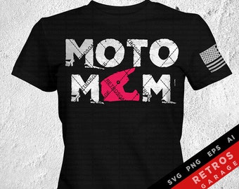 Moto Mom Dirt Bike SVG: Motocross Lover Design (Digital Download)