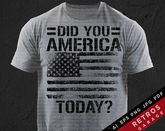 Distressed America PNG Sublimation Patriotic Print Design AI America EPS Usa Flag Distressed Heat Press