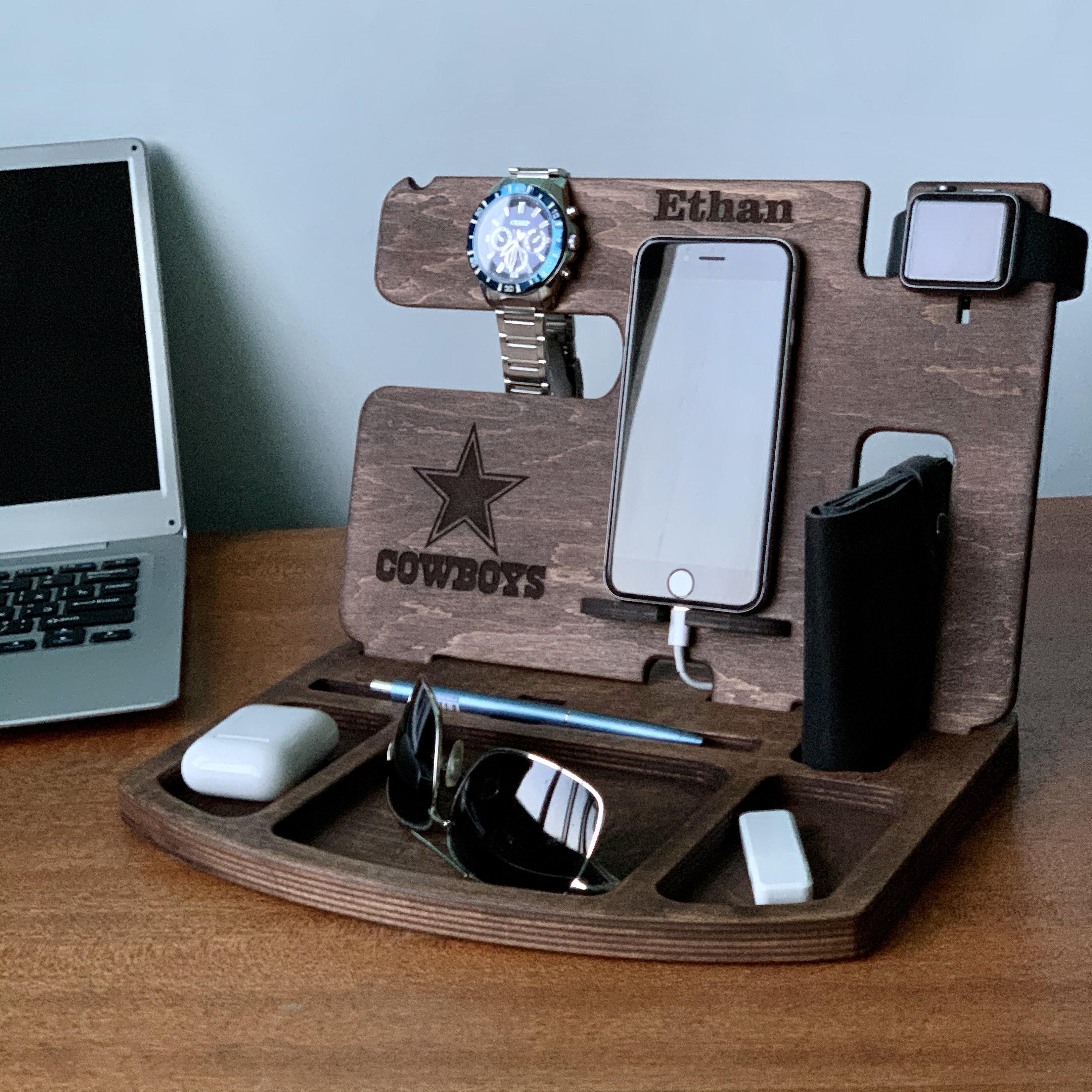 Gift for him Wooden docking station Personalized Gift for Etsy