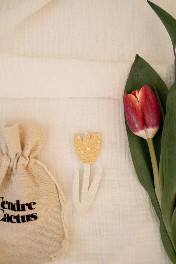 Armelia the pretty tulip flower with sequins handmade by Tendre Cactus