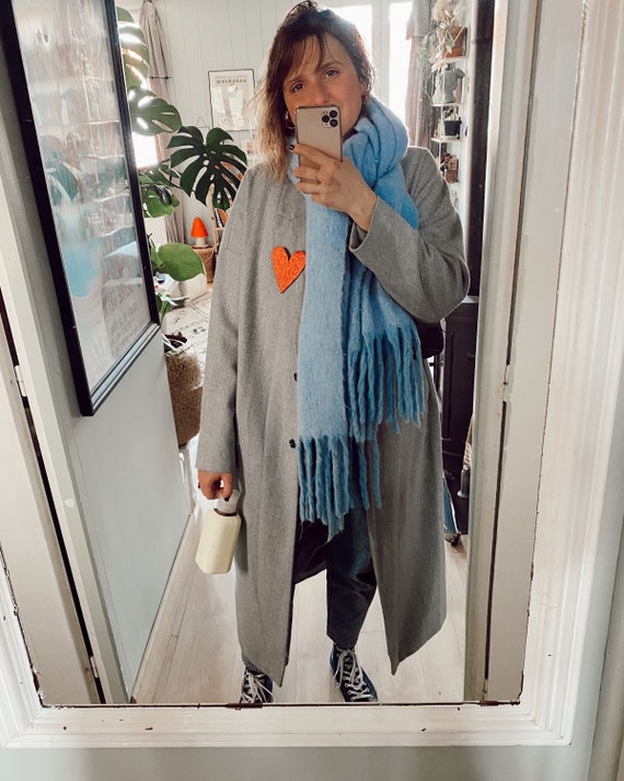 Handmade Maxi Heart Sequin Brooch, made in France by Tendre Cactus