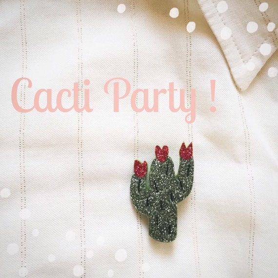 PIN Cactus flower - Handmade - La Rochelle