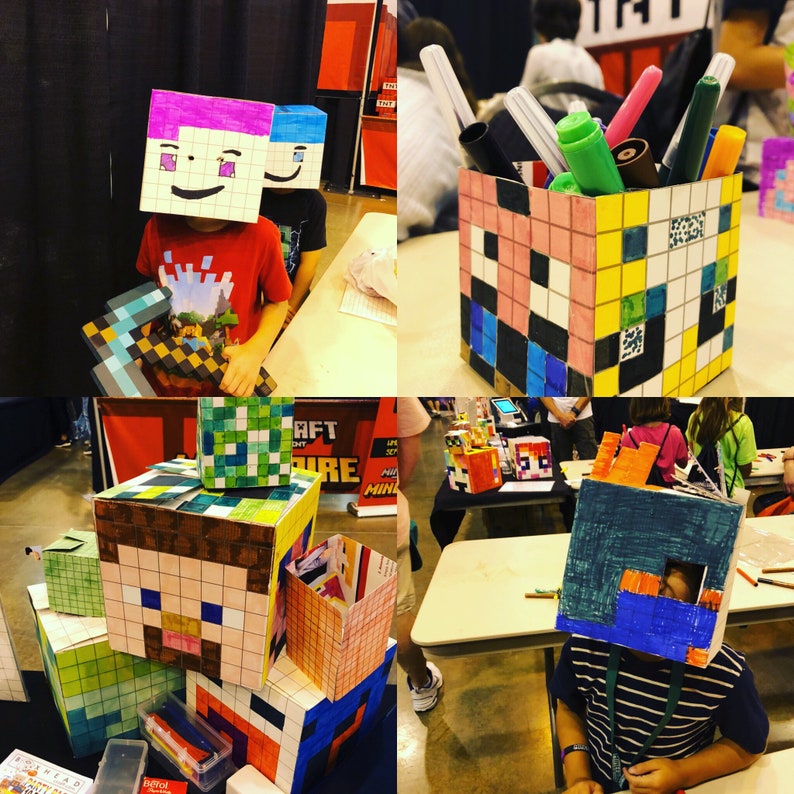BoxHead Party Pack of 10 for the price of 8 For the perfect Minecraft party image 7