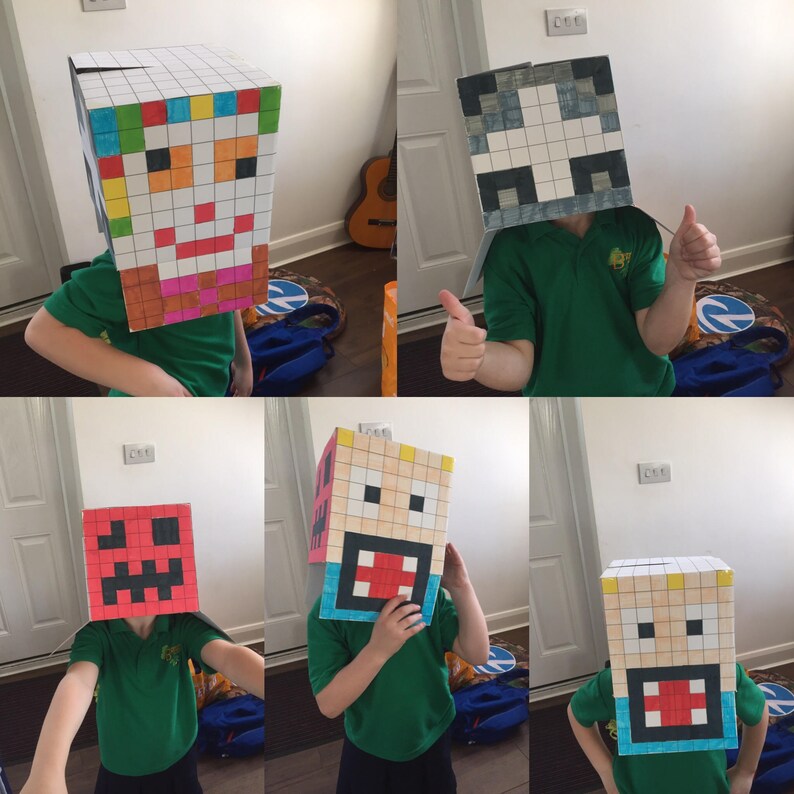 BoxHead Party Pack of 10 for the price of 8 For the perfect Minecraft party image 6