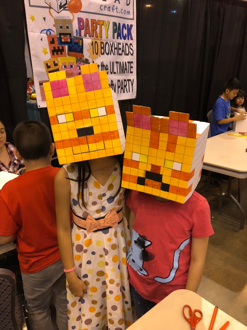 BoxHead Party Pack of 10 for the price of 8 For the perfect Minecraft party image 8