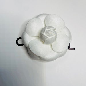 Camellia flower brooch pin clip Ivory white flower women&#39;s accessories gift for lady birthday gift for her Mother&#39;s Day gift Handmade