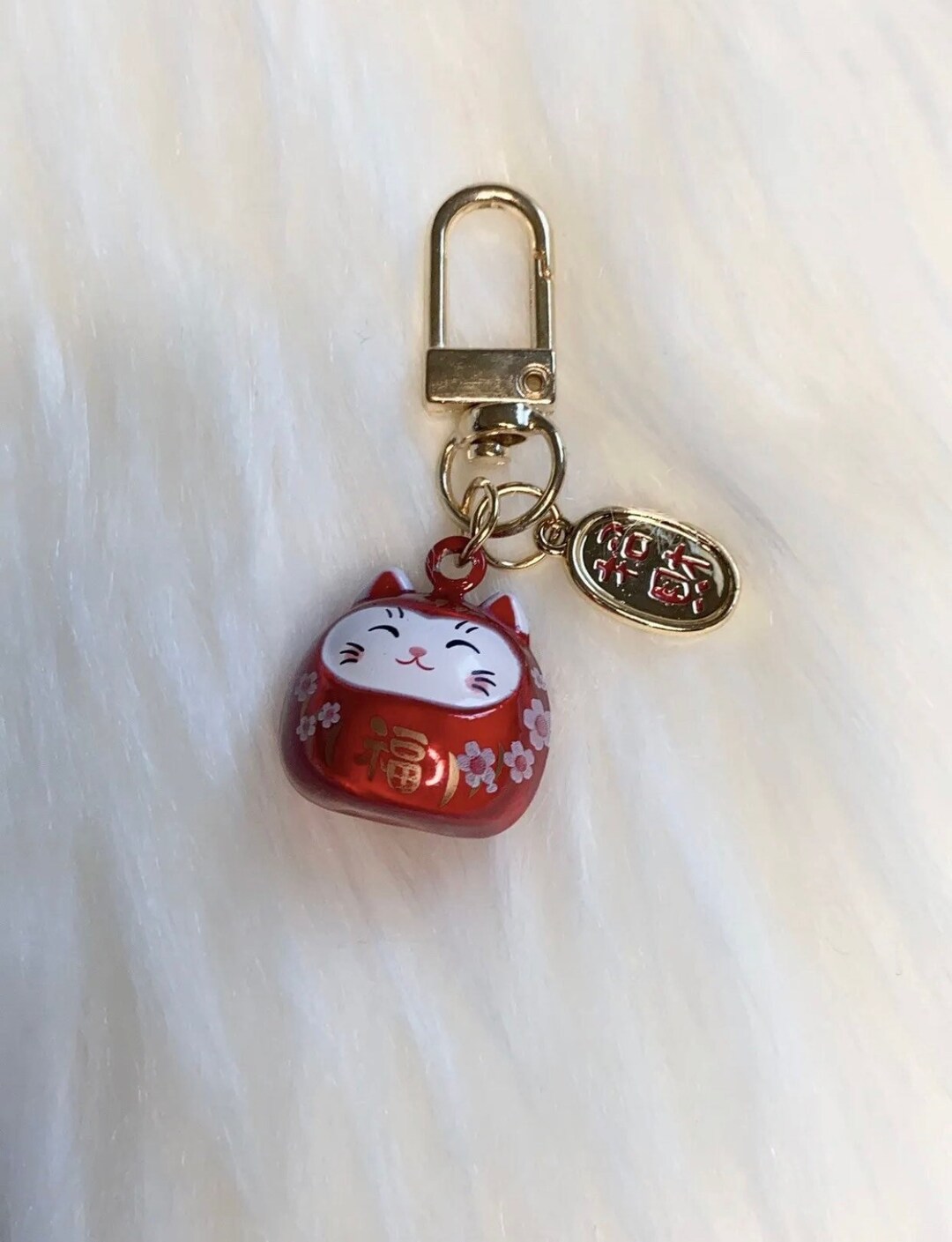 Feng Shui Maneki Neko Lucky Cat Keychain – Bring Wealth And Good Luck