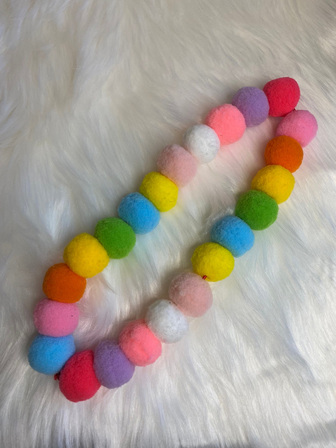 Pom Pom Cat Collar Necklace Pom Pom Dog Collar Necklace Pet Etsy