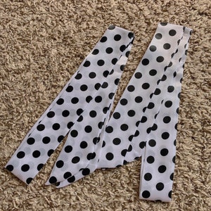 Purse scarf handle covers protectors wrap polka dot black white