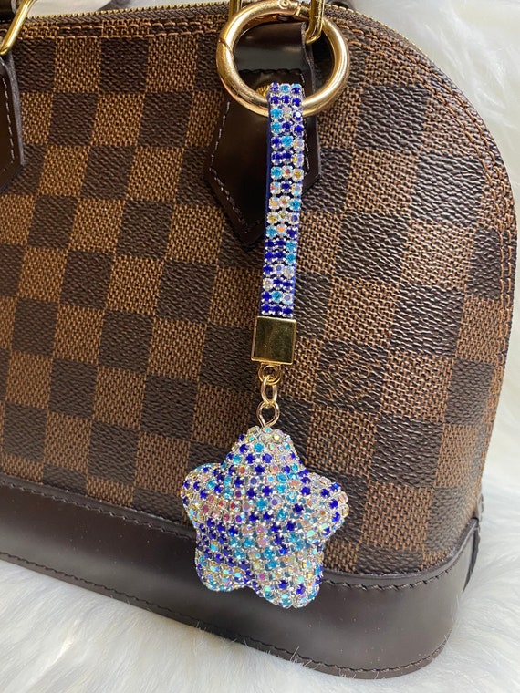 Bling Bling Heart Bag Charm Keychain Sparkling Heart Charm 