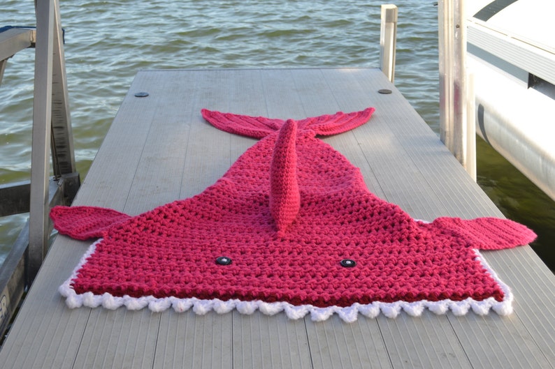 Crochet Shark Blanket Cocoon Lapghan Etsy
