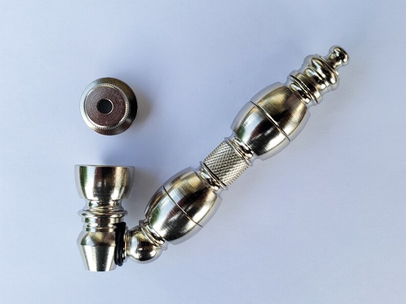 Metal Double Chamber Pipe Chillum Pipe For Smoking One Hitter Etsy