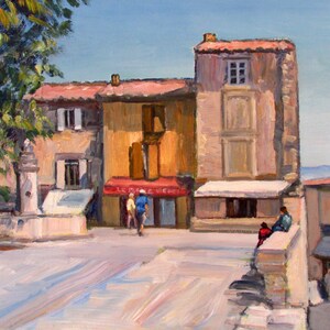 Sunny Village Square in Provence France
