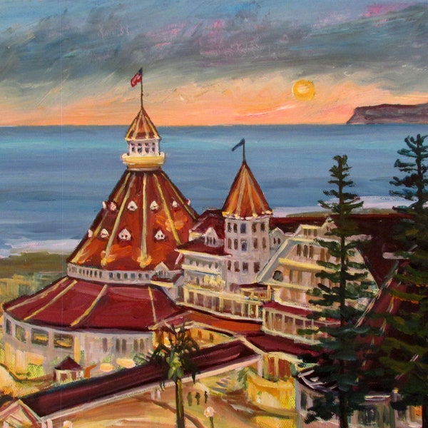 Hotel Del Coronado Lights at Sunset