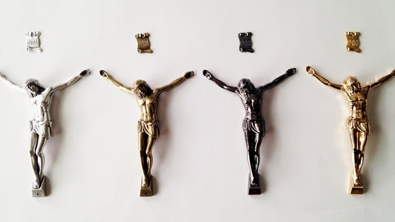 15 Large Crucifix Wall Crucifix Wood Crucifix Husband Gift Wooden Cross Catholic Gift Baptism Gift Wall Cross image 5