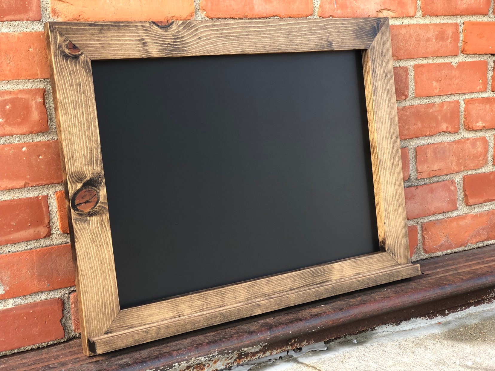 Rustic Chalkboard With Ledge Wooden Chalkboard Wood Etsy