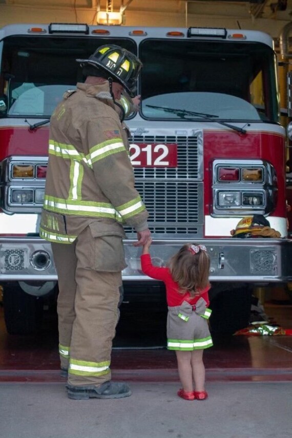 Firefighter Suspender Shorts for Girls 