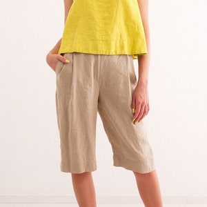 Linen Shorts, Women Linen Shorts, Summer Shorts, Loose Fit Shorts image 4