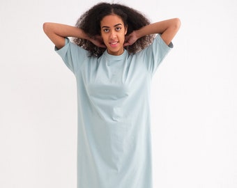 Robe femme, robe t-shirt, robe en coton bio