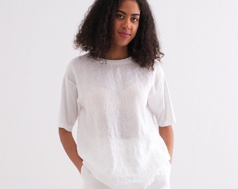 Linen Top. Linen Shirt Women. Oversized Linen Women Top