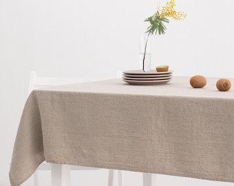 Linge de table, Nappe en lin, Linge de table naturel, Nappe Mariage, Cadeau en lin