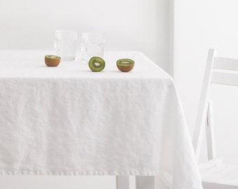 Linen Tablecloth, Custom Color Linen Tablecloth,  Rustic Wedding Tablecloth, Handmade Linen Tablecloth