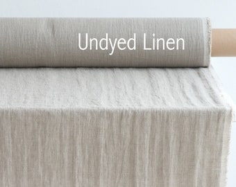 Linen fabric by the yard or meter. Softened linen fabric for sewing clothes,curtains, table linen. Natural,soft,home textiles fabric.