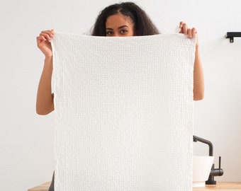 Linnen wafelhanddoek, wafelhanddoek, linnen badhanddoeken, linnen cadeau
