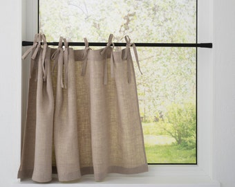 Tende da caffè in lino, tende semi-trasparenti per la privacy per cucina e bagno, livelli filtranti della luce in stile fattoria, arredamento moderno in stile country 07/03