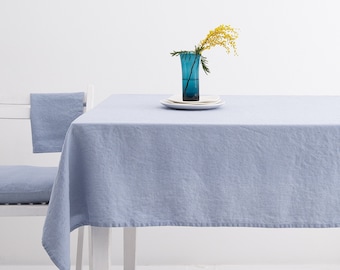 Nappe en lin | Lin lavé à la pierre | Tailles personnalisées | Décor rustique | OEKO-TEX 100 | Jupe de table en lin lavé | Fait à la main | Respectueux de la nature