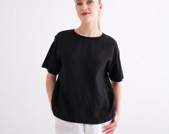 Linen Top. Linen Shirt Women. Oversized Linen Women Top