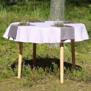 Round Tablecloth | Custom Color Linen | European OEKO-TEX Linen | Handmade | Rustic Dining | Eco-friendly | Stylish Table Set